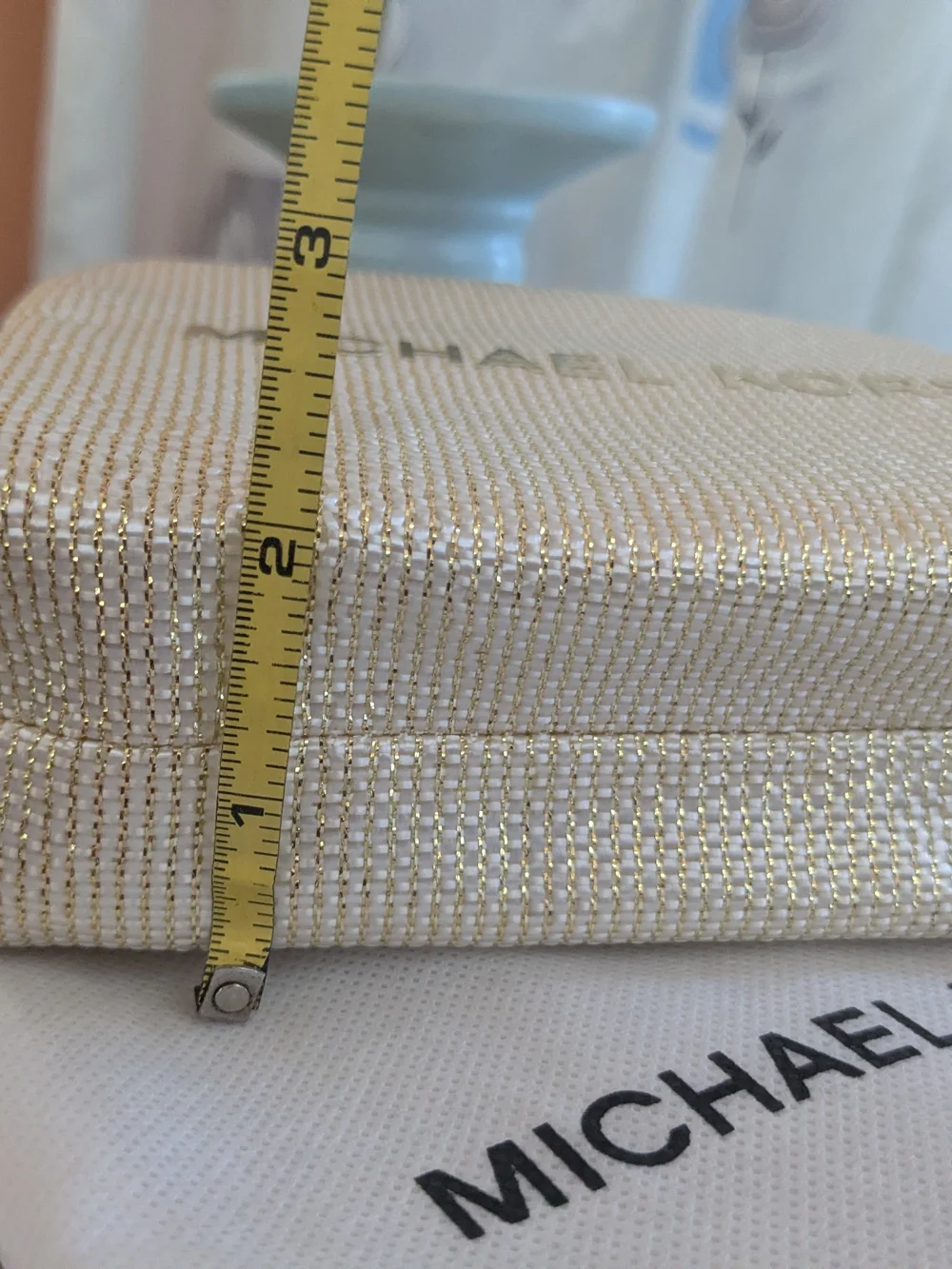 MICHAEL KORS Metallic Gold Cosmetic Pouch